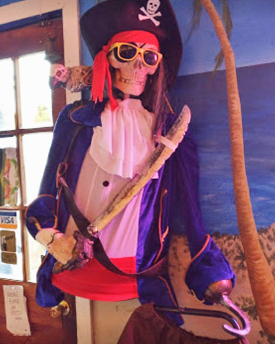 Pirate in Blue Jacket with hook