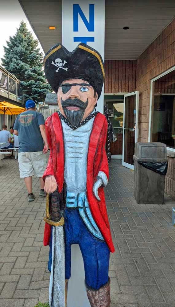 pirate statue outside 1 w